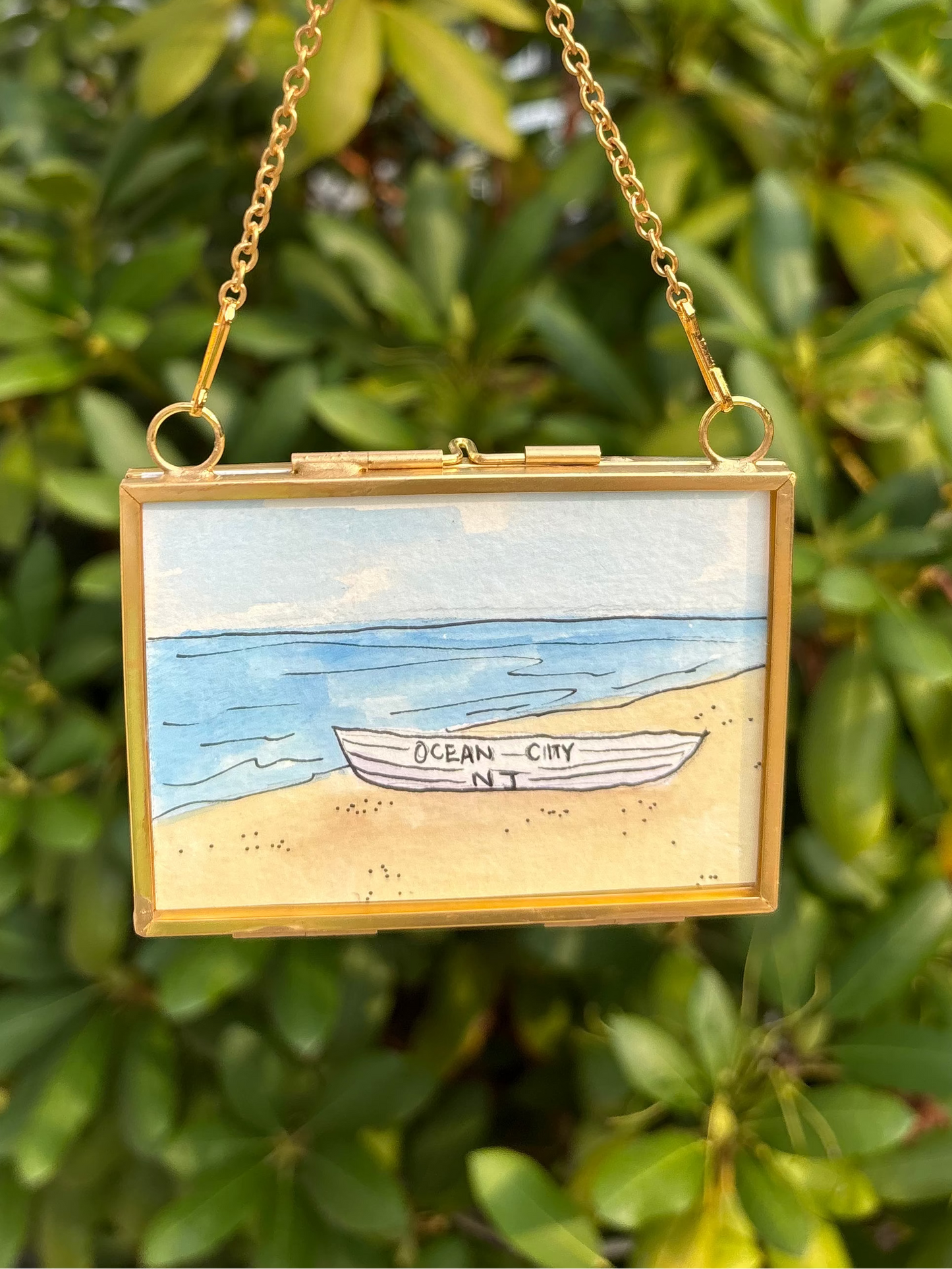 OCNJ Lifeguard Boat Mini Painting