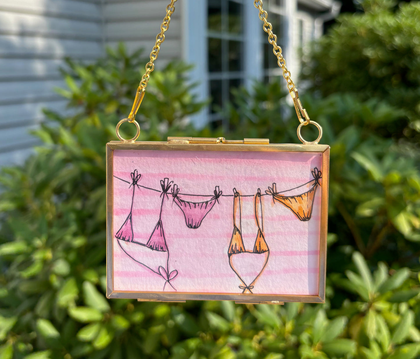 Mini Pink and Orange Bikinis
