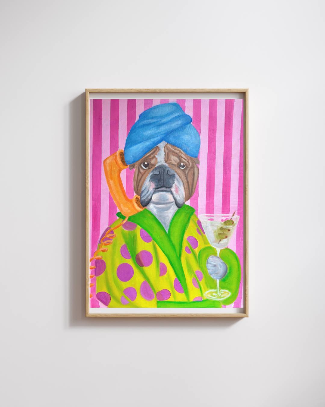 Girly Bulldog Painting