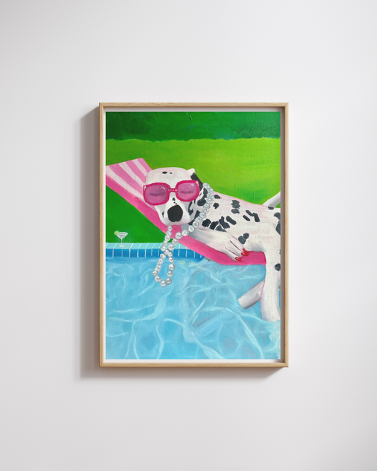 Chill Dalmatian Oil Painting