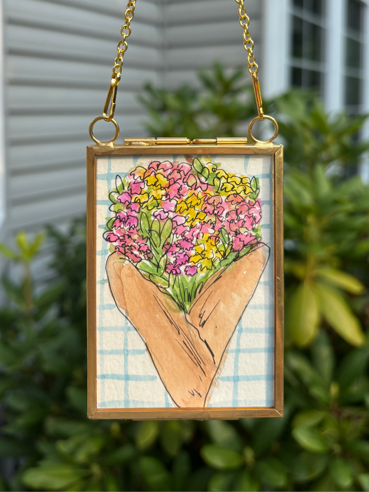 Flower Bouquet Mini Painting