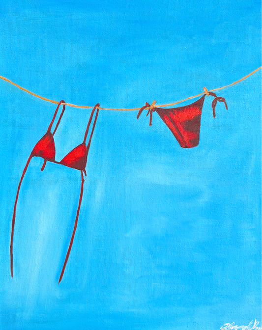 Red Bikini Art Print