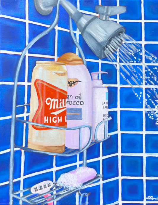 Shower Beer Art Print